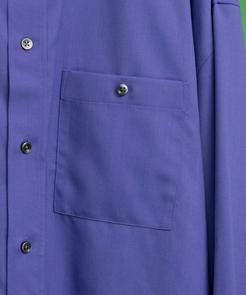 MAISON SPECIAL（メゾンスペシャル）の「《ユニセックスアイテム》ストレッチツイルプライムオーバーシャツ 【MAISON SPECIAL/メゾンスペシャル】（シャツ/ブラウス・メンズ・ブラック/パープル/オフホワイト/ピンク/オレンジ/グリーン・1/2/0）」の9枚目の写真