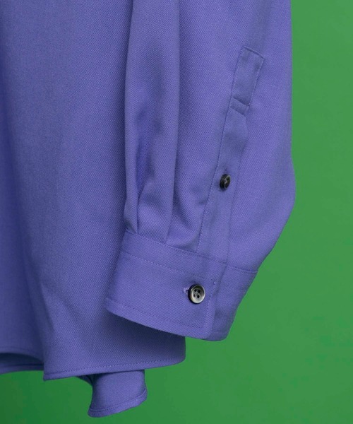 MAISON SPECIAL（メゾンスペシャル）の「《ユニセックスアイテム》ストレッチツイルプライムオーバーシャツ 【MAISON SPECIAL/メゾンスペシャル】（シャツ/ブラウス・メンズ・ブラック/パープル/オフホワイト/ピンク/オレンジ/グリーン・1/2/0）」の8枚目の写真