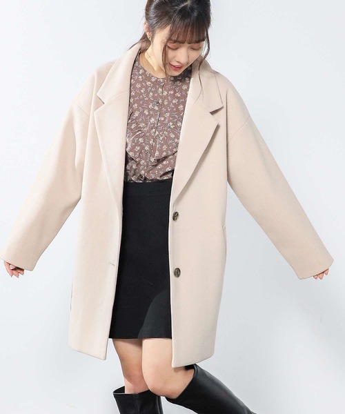 Honeys（ハニーズ）の「テーラーコート（テーラードジャケット・レディース・ライトグレー/ブラウン/ライトベージュ/ブラック/アイボリー・M/L）」の5枚目の写真