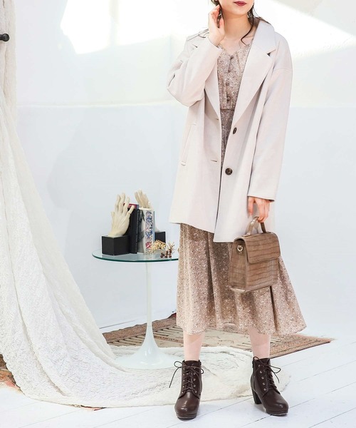 Honeys（ハニーズ）の「テーラーコート（テーラードジャケット・レディース・ライトグレー/ブラウン/ライトベージュ/ブラック/アイボリー・M/L）」の8枚目の写真