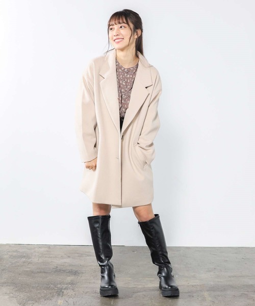 Honeys（ハニーズ）の「テーラーコート（テーラードジャケット・レディース・ライトグレー/ブラウン/ライトベージュ/ブラック/アイボリー・M/L）」の13枚目の写真