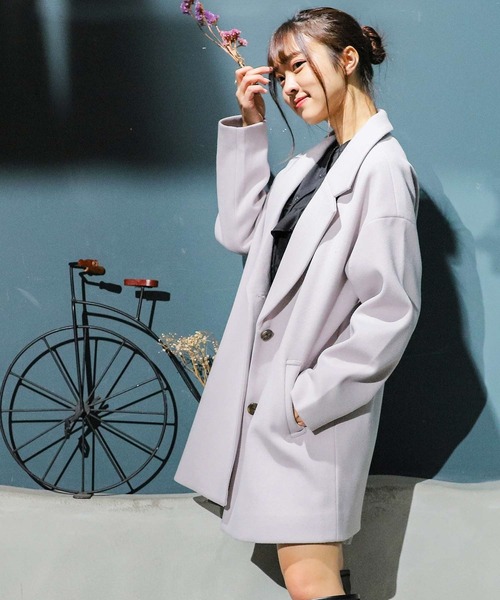 Honeys（ハニーズ）の「テーラーコート（テーラードジャケット・レディース・ライトグレー/ブラウン/ライトベージュ/ブラック/アイボリー・M/L）」の21枚目の写真