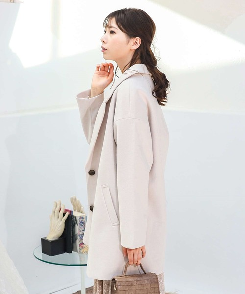 Honeys（ハニーズ）の「テーラーコート（テーラードジャケット・レディース・ライトグレー/ブラウン/ライトベージュ/ブラック/アイボリー・M/L）」の17枚目の写真