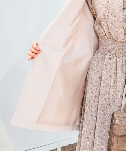 Honeys（ハニーズ）の「テーラーコート（テーラードジャケット・レディース・ライトグレー/ブラウン/ライトベージュ/ブラック/アイボリー・M/L）」の9枚目の写真