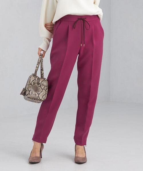 green label relaxing（グリーンレーベルリラクシング）の「トリプルクロス イージー パンツ（その他パンツ・レディース・ワインレッド/ブラック/ブラウン・38/36/40）」の3枚目の写真