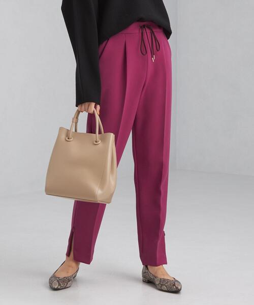 green label relaxing（グリーンレーベルリラクシング）の「トリプルクロス イージー パンツ（その他パンツ・レディース・ワインレッド/ブラック/ブラウン・38/36/40）」の19枚目の写真