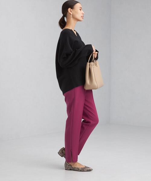 green label relaxing（グリーンレーベルリラクシング）の「トリプルクロス イージー パンツ（その他パンツ・レディース・ワインレッド/ブラック/ブラウン・38/36/40）」の12枚目の写真