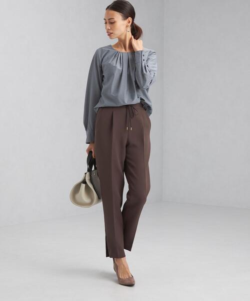 green label relaxing（グリーンレーベルリラクシング）の「トリプルクロス イージー パンツ（その他パンツ・レディース・ワインレッド/ブラック/ブラウン・38/36/40）」の8枚目の写真