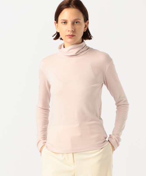 TOMORROWLAND (トゥモローランド)の「ウールジャージー タートルネックプルオーバー(Tシャツ/カットソー・レディース・ネイビー/ボルドー/ライトピンク・S)」の6枚目の写真
