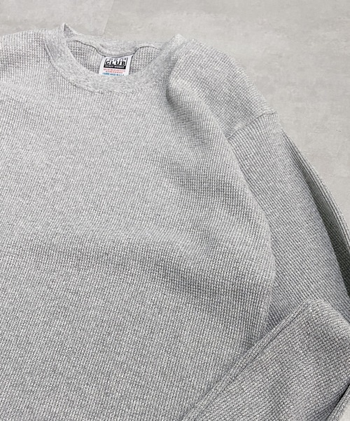 PRO CLUB （プロクラブ）の「PRO CLUB (プロクラブ) / ヘビーウェイト サーマル ワッフル ロンT 8.1オンス / Heavyweight Cotton Long Sleeve Thermal Top（Tシャツ/カットソー・メンズ・ホワイト/ブラック/ベージュ/グレー/チャコールグレー/ネイビー/ブラウン・L/XL/M/XXL/3XL）」の12枚目の写真
