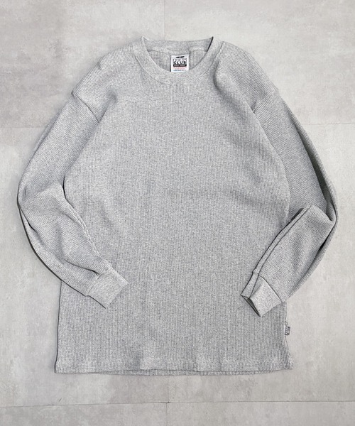 PRO CLUB （プロクラブ）の「PRO CLUB (プロクラブ) / ヘビーウェイト サーマル ワッフル ロンT 8.1オンス / Heavyweight Cotton Long Sleeve Thermal Top（Tシャツ/カットソー・メンズ・ホワイト/ブラック/ベージュ/グレー/チャコールグレー/ネイビー/ブラウン・L/XL/M/XXL/3XL）」の18枚目の写真