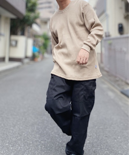 PRO CLUB （プロクラブ）の「PRO CLUB (プロクラブ) / ヘビーウェイト サーマル ワッフル ロンT 8.1オンス / Heavyweight Cotton Long Sleeve Thermal Top（Tシャツ/カットソー・メンズ・ホワイト/ブラック/ベージュ/グレー/チャコールグレー/ネイビー/ブラウン・L/XL/M/XXL/3XL）」の15枚目の写真