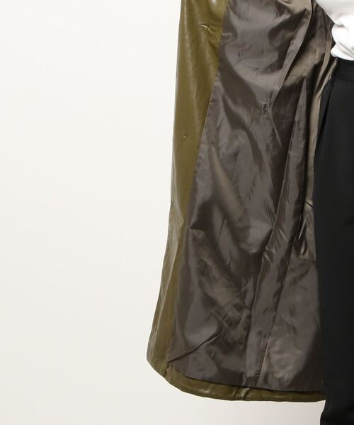 NICOLE white（ニコルホワイト）の「フェイクレザー スタンドコート（その他アウター・レディース・キャメル/カーキ/グレー・FREE）」の5枚目の写真