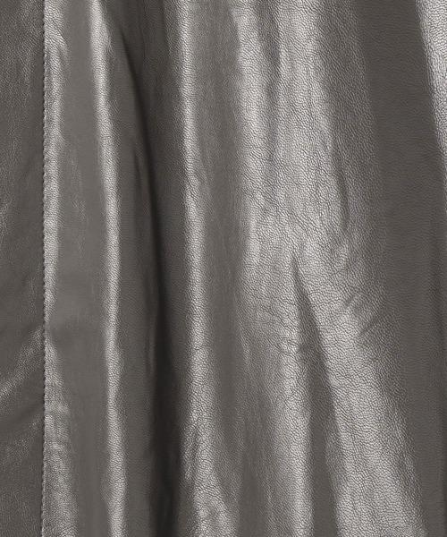 NICOLE white（ニコルホワイト）の「フェイクレザー スタンドコート（その他アウター・レディース・キャメル/カーキ/グレー・FREE）」の14枚目の写真