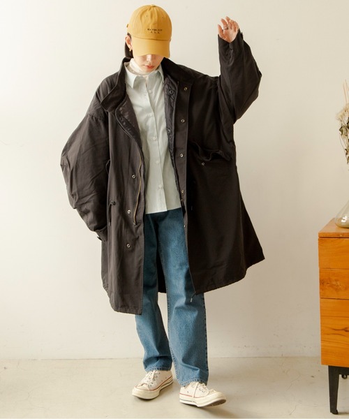 ANGIE（アンジー）の「３WAY M-65 モッズコート（モッズコート・レディース・カーキ/スミクロ/ベージュ・FREE）」の6枚目の写真