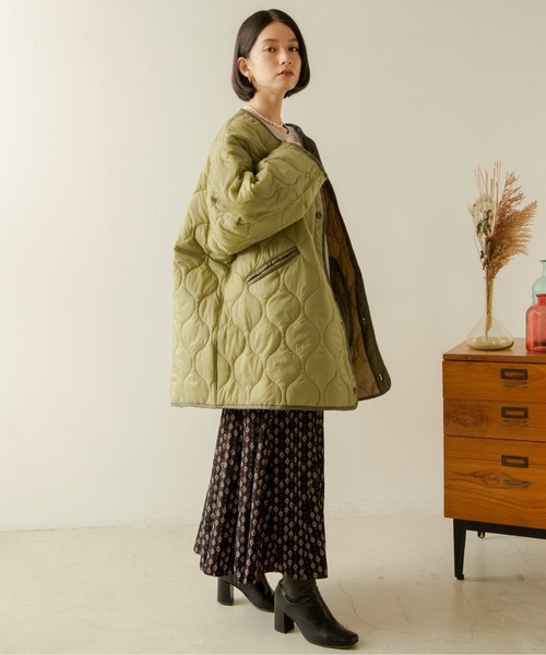 ANGIE（アンジー）の「３WAY M-65 モッズコート（モッズコート・レディース・カーキ/スミクロ/ベージュ・FREE）」の19枚目の写真