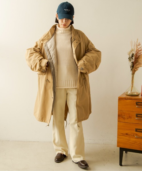 ANGIE（アンジー）の「３WAY M-65 モッズコート（モッズコート・レディース・カーキ/スミクロ/ベージュ・FREE）」の7枚目の写真