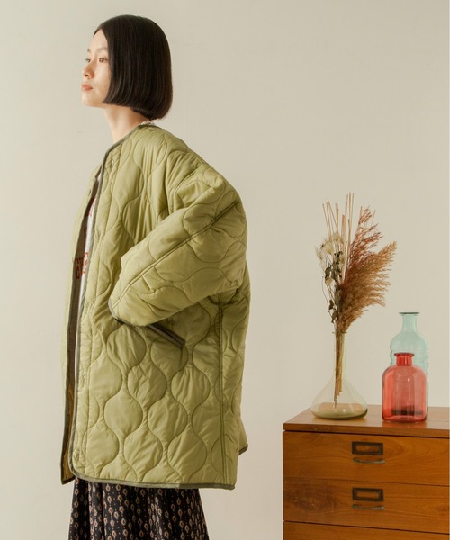 ANGIE（アンジー）の「３WAY M-65 モッズコート（モッズコート・レディース・カーキ/スミクロ/ベージュ・FREE）」の8枚目の写真