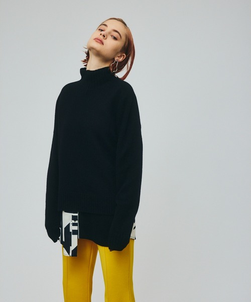 カシミヤ混パフォームハイネックニット（ニット/セーター）｜UNITED