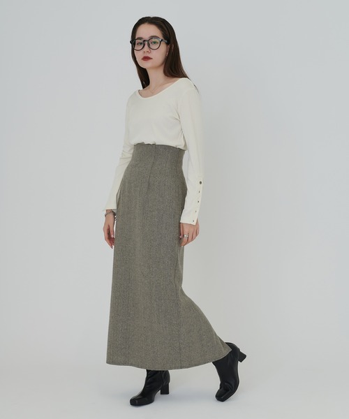 TINA：JOJUN（ティーナジョジュン）の「チューリップ スカート TINA：JOJUN（スカート・レディース・ブラック/ダークブラウン/グレイッシュベージュ・S/M）」の10枚目の写真