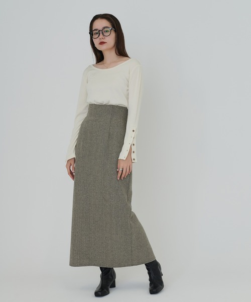 TINA：JOJUN（ティーナジョジュン）の「チューリップ スカート TINA：JOJUN（スカート・レディース・ブラック/ダークブラウン/グレイッシュベージュ・S/M）」の12枚目の写真