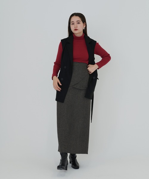 TINA：JOJUN（ティーナジョジュン）の「チューリップ スカート TINA：JOJUN（スカート・レディース・ブラック/ダークブラウン/グレイッシュベージュ・S/M）」の13枚目の写真