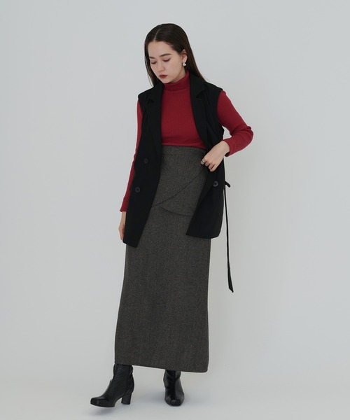 TINA：JOJUN（ティーナジョジュン）の「チューリップ スカート TINA：JOJUN（スカート・レディース・ブラック/ダークブラウン/グレイッシュベージュ・S/M）」の15枚目の写真