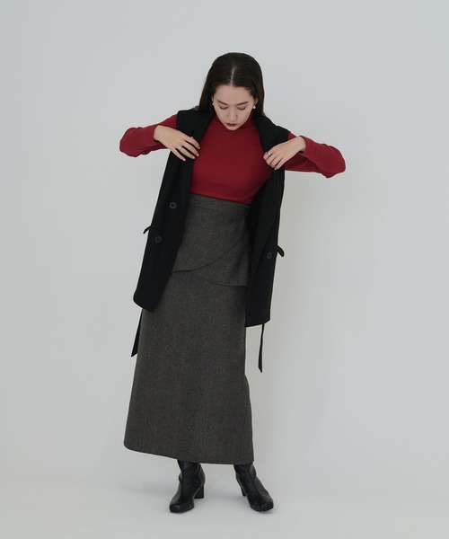 TINA：JOJUN（ティーナジョジュン）の「チューリップ スカート TINA：JOJUN（スカート・レディース・ブラック/ダークブラウン/グレイッシュベージュ・S/M）」の16枚目の写真