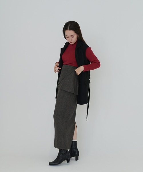 TINA：JOJUN（ティーナジョジュン）の「チューリップ スカート TINA：JOJUN（スカート・レディース・ブラック/ダークブラウン/グレイッシュベージュ・S/M）」の19枚目の写真