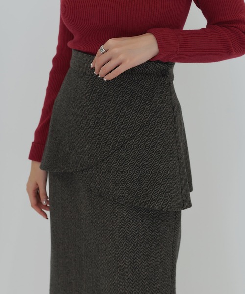 TINA：JOJUN（ティーナジョジュン）の「チューリップ スカート TINA：JOJUN（スカート・レディース・ブラック/ダークブラウン/グレイッシュベージュ・S/M）」の20枚目の写真