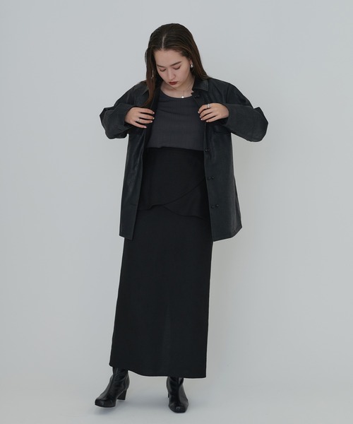 TINA：JOJUN（ティーナジョジュン）の「チューリップ スカート TINA：JOJUN（スカート・レディース・ブラック/ダークブラウン/グレイッシュベージュ・S/M）」の21枚目の写真