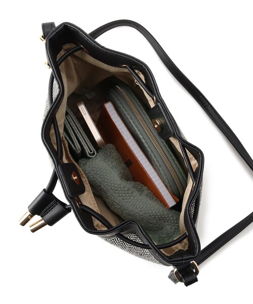 DRESKIP（ドレスキップ）の「◆ジャカード口絞りショルダー（ショルダーバッグ・レディース・ブラック系4/ブラウン系5/ブラウン系6・00）」の4枚目の写真