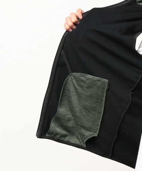 STYLEBLOCK（スタイルブロック）の「防風フリースボンディングベスト（ベスト・メンズ・レッド/ブラック/イエロー/カーキ/ミックスグレー・L/M）」の6枚目の写真