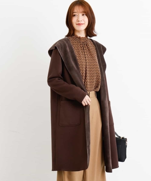 洗える 裏起毛リバーコーディガン