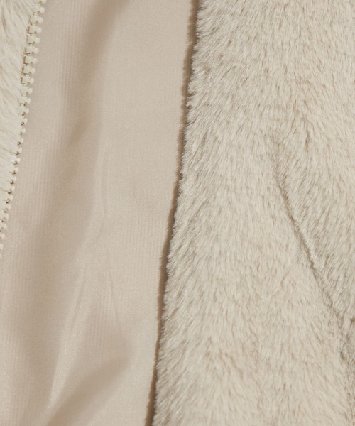 vis-`a-vis（ビサビ）の「【WEB限定】ふわっとボリューミー、フード付きファーブルゾン（ブルゾン・レディース・キナリ/ブラウン/ベージュ・FREE）」の13枚目の写真