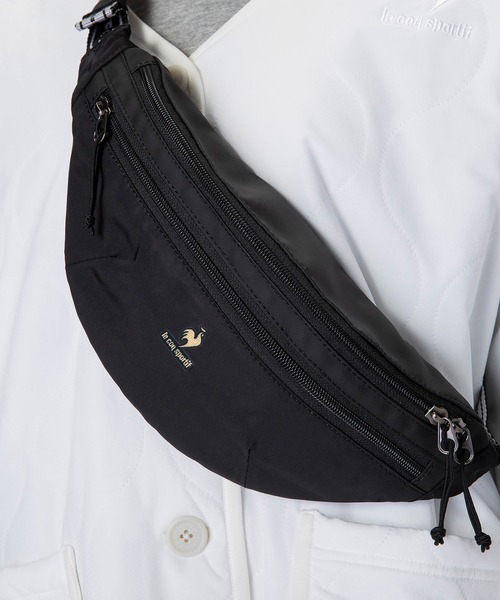 le coq sportif(ルコックスポルティフ)の「スポーツ メンズ レディース ユニセックス ボディバッグ 小物 バッグ アクセサリー カジュアル トレーニングウエア スポーツウエア(ボディバッグ/ウエストポーチ・メンズ・ベージュ/ブラック・F)」の5枚目の写真