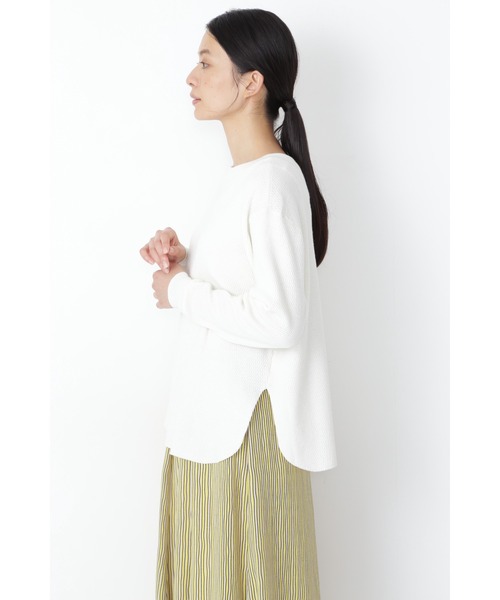 human woman（ヒューマンウーマン）の「◆サーマルニットプルオーバー（ニット/セーター・レディース・ホワイト/ライトグリーン・MEDIUM）」の13枚目の写真