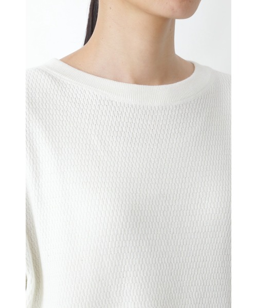 human woman（ヒューマンウーマン）の「◆サーマルニットプルオーバー（ニット/セーター・レディース・ホワイト/ライトグリーン・MEDIUM）」の11枚目の写真