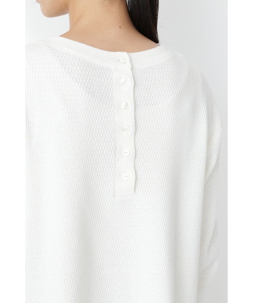 human woman（ヒューマンウーマン）の「◆サーマルニットプルオーバー（ニット/セーター・レディース・ホワイト/ライトグリーン・MEDIUM）」の8枚目の写真
