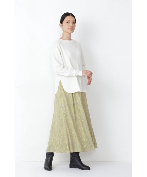 human woman（ヒューマンウーマン）の「◆サーマルニットプルオーバー（ニット/セーター・レディース・ホワイト/ライトグリーン・MEDIUM）」の15枚目の写真