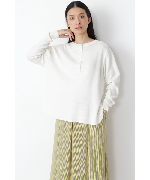 human woman（ヒューマンウーマン）の「◆サーマルニットプルオーバー（ニット/セーター・レディース・ホワイト/ライトグリーン・MEDIUM）」の10枚目の写真