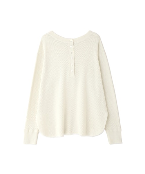 human woman（ヒューマンウーマン）の「◆サーマルニットプルオーバー（ニット/セーター・レディース・ホワイト/ライトグリーン・MEDIUM）」の4枚目の写真