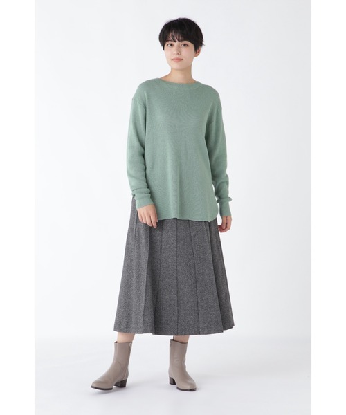human woman（ヒューマンウーマン）の「◆サーマルニットプルオーバー（ニット/セーター・レディース・ホワイト/ライトグリーン・MEDIUM）」の16枚目の写真