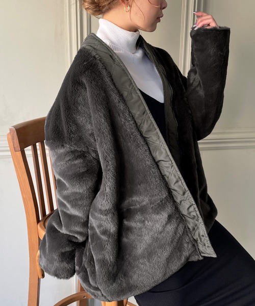 JUNOAH（ジュノア）の「リバーシブルキルティングジャケット