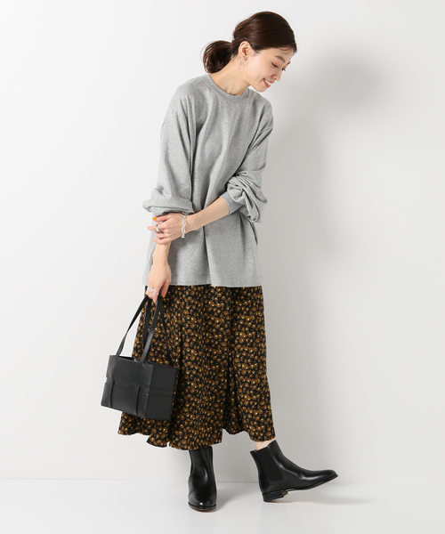 【IENA】♡ボリュームスリーブプルオーバー（WHITE） セール】ミニ裏毛ボリュームスリーブプルオーバー◇（Tシャツ