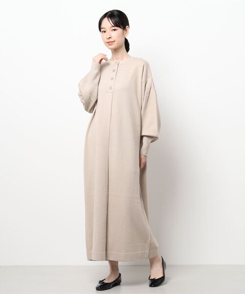 LOWRYS FARM(ローリーズファーム)の「2WAYヘンリーニットワンピース 216048(ワンピース・レディース・ブラック/ブラウン/ブルー/アイボリー・FREE)」の9枚目の写真