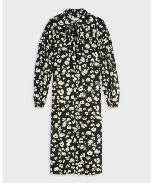 Ted Baker(テッドベーカー)の「WILMY フラワープリント ロングドレス(ワンピース・レディース・ブラック・2/1/3/0)」の4枚目の写真