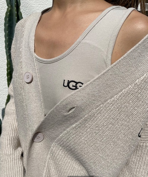 UGG(アグ)の「UGG@mos リブ タンクトップ / アグ リブ タンクトップ(タンクトップ・レディース・ベージュ/グレー・M/L)」の2枚目の写真