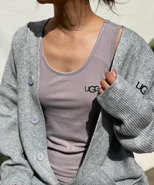 UGG(アグ)の「UGG@mos リブ タンクトップ / アグ リブ タンクトップ(タンクトップ・レディース・ベージュ/グレー・M/L)」の1枚目の写真