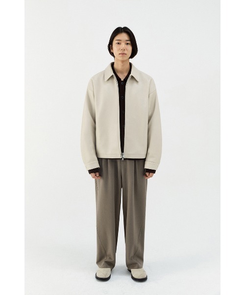 VIVASTUDIO（ビバスタジオ）の「NEW OVER FIT SINGLE RIDERS JACKET（ライダースジャケット・メンズ・アイボリー/ブラック・MEDIUM/LARGE）」の4枚目の写真